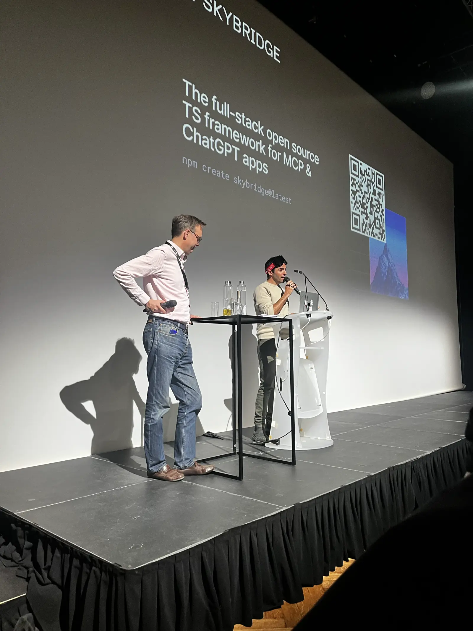 Charles Sonigo and the Recommerce CEO on stage at GenAI Days Paris 2026